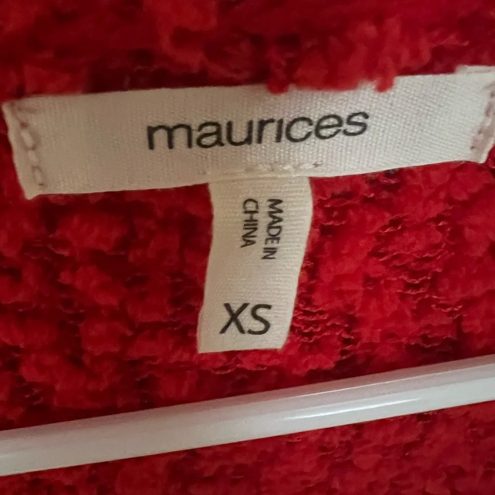 Maurices Vibrant Red Textured Cardigan